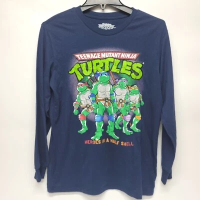 Boys Teenage Mutant Ninja Turtles Heroes Half Shell Long Sleeve T-Shirt XL - Image 1 of 4