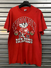 Vtg '94 Wisconsin Badgers Rose Bowl T-Shirt Red Sz L 100% Cotton