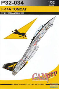 CAMP32034 1:32 CAM Pro Decals - F-14A Tomcat VF-21 Freelancers 1995