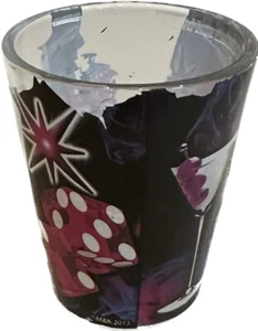 DE COLECCIÓN LAS VEGAS VASO DE CHUPITO DADOS DEFECTUOSO ROLLO RANURAS CEREZAS MARTINI TIRA BEBIDA - Imagen 1 de 6