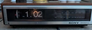 Vintage Sony Digimatic ICF-C670W Flip Clock AM FM Radio Alarm Wood Case Rare - Picture 1 of 8