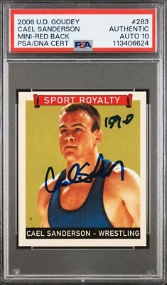 CAEL SANDERSON 2008 UD GOUDEY Mini RC Rookie 🔥 PSA 10 AUTO (pop 2, 0 higher) - Image 1 of 3