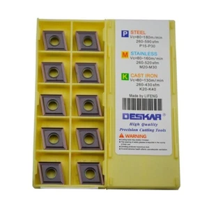 DESKAR 10PCS CNMG120408-MS LF6018 CNMG432 CNC Carbide Insert for stainless steel - Picture 1 of 6