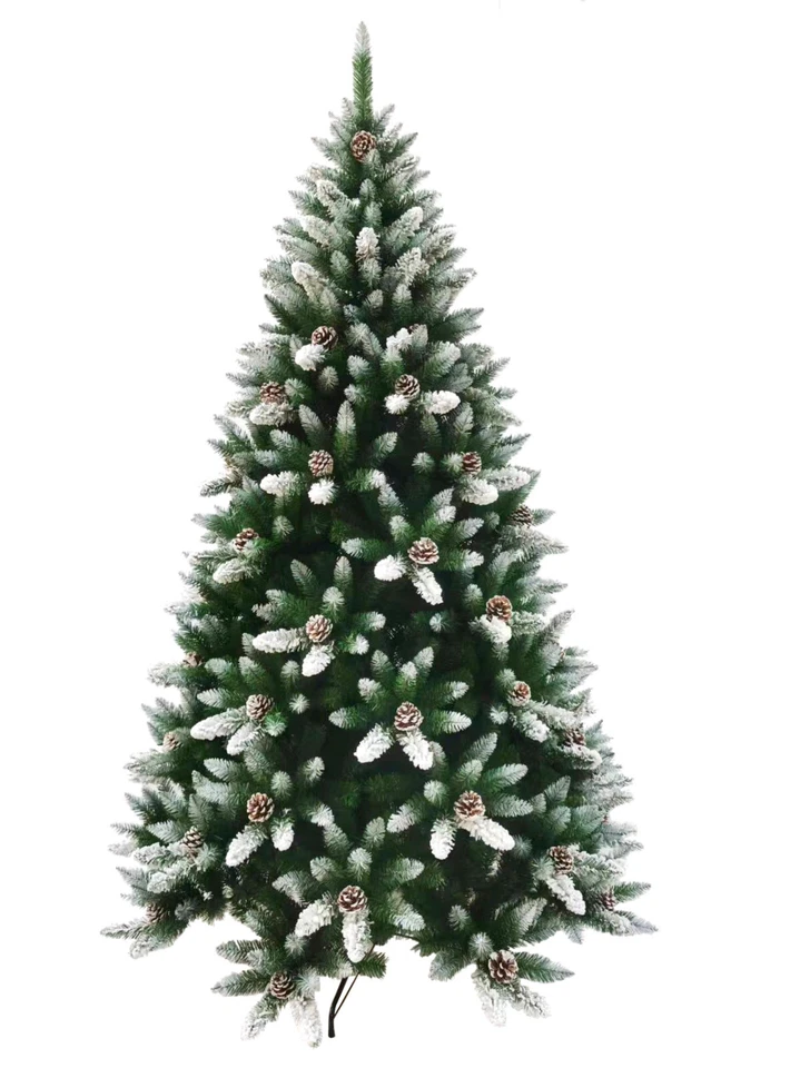 Artificial christmas tree Green Snow with Pine Wrapped Full 5ft 6ft 7ft 8ft - Image 1 of 1