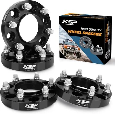 KSP 4pcs 1" (25mm) 6x5.5 hubcentric wheel spacers 14x1.5 for 2024+ Toyota Tacoma - Image 1 of 4