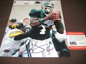 NY GIANTS SUPER BOWL CHAMPION PLAXICO BURRESS AUTOGRAPHED MICHIGAN PHOTO COA - Picture 1 of 1