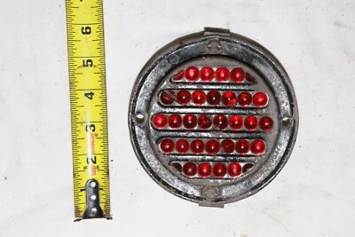 Refletor redondo Persons #430 vintage olho de gato mármore vermelho - Imagem 1 de 4