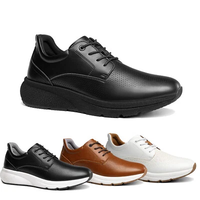 Men's Lace Up Oxford Cushioned Walking Sneakers Shoes for Work Traveling - Image 1 of 4