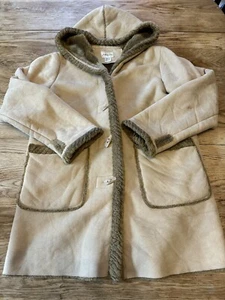 Cappotto invernale St Johns Bay donna marrone ecopelle scamosciato foderato pelliccia sintetica petite medium - Foto 1 di 5