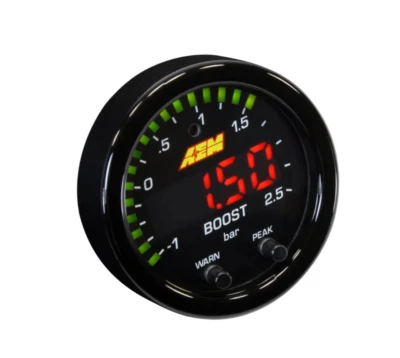 AEM Boost Gauge 30-0306 X-Series Boost Pressure Gauge -30inHg ~ 35PSI / 1~2.5BAR - Image 1 of 4