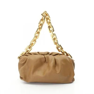 Sac bandoulière BOTTEGA VENETA The Chain Pouch 620230 cuir marron occasion femme GHW - Photo 1/10