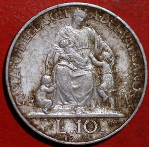 Città del Vaticano 10 Lire 1948 Pio XII KM# 43 - Foto 1 di 2
