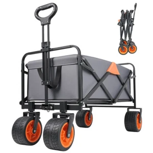 Bollerwagen Faltbar Handwagen mit Aufklappbarer Tischplatte Transportwagen 150KG - Bild 1 von 7