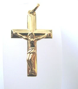1 ciondolo croce con corpo 333/- 8 crt. Oro giallo - Foto 1 di 1