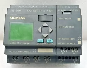 SIEMENS LOGO! 12/24RCE LOGIC CONTROLLER WITH ADD ON DM8 12/24R NEW FAST SHIPPING - Picture 1 of 5