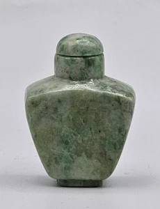 Vintage antike chinesische grüne Jadeit Schnupftabakflasche ~ 1,75" kräftiges Grün - Bild 1 von 18