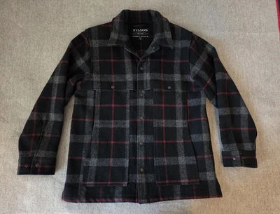 Filson Mackinaw Wool Cape Coat | Black/Red/Gray | Medium | Limited Edition 2019 - Image 1 of 4