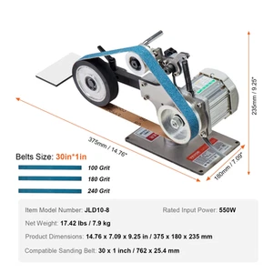 Succebuy Belt Grinder Sander 30 X1-Inch Variable Speed Belt Polisher with 550W P - Picture 1 of 13