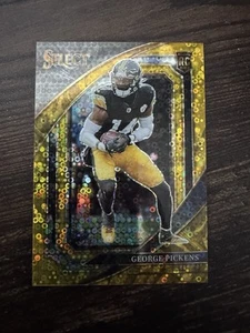 2022 Panini Select George Pickens Gold Disco Prizm #343/10 - Foto 1 di 2