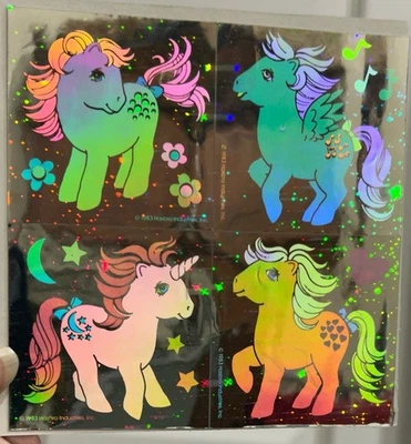 Lot Of 8 RARE VTG 80’s My Little Pony Holographic Hologram 2” Stickers - Image 1 of 4