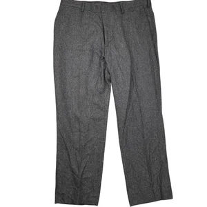 J Crew Crosby Pants Mens 38W 32L Gray Herringbone Moon Lambswool Trousers Y2K - Picture 1 of 13