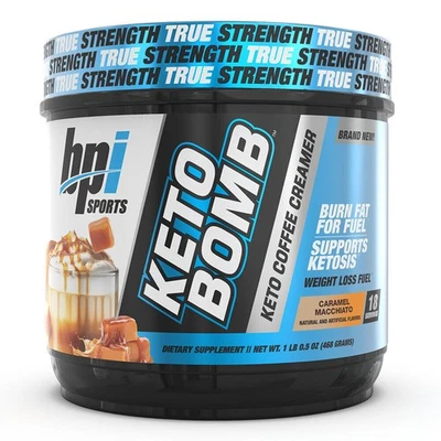 Crema cetogénica BPI Sports Keto Bomb para café 18 porciones caramelo macchiato Foto 1 de 3