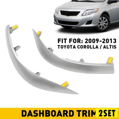 4x Tira de ajuste lateral central del tablero superior 2009-2013 para Toyota Corolla Altis EE. UU. Foto 1 de 4