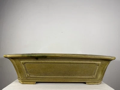 "Olla bonsai rectangular japonesa Tokoname usada Mazan Terahata - 19"" por 15,5""" Foto 1 de 4