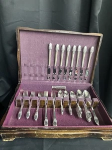 Rogers Bros International Silver Silverware Set Serving 50 pc fork spoon knives - Picture 1 of 11