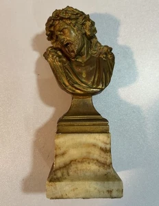 Bronze And Marble Bust Jesus , French , 19th Century - Picture 1 of 8