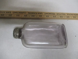Vintage Lavendel Lila Farbton Glasflasche 328 A mit Deckel - Bild 1 von 4