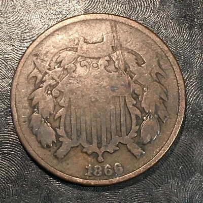 1866 TWO CENT PIECE - High Quality Scans #o684 - Image 1 of 2
