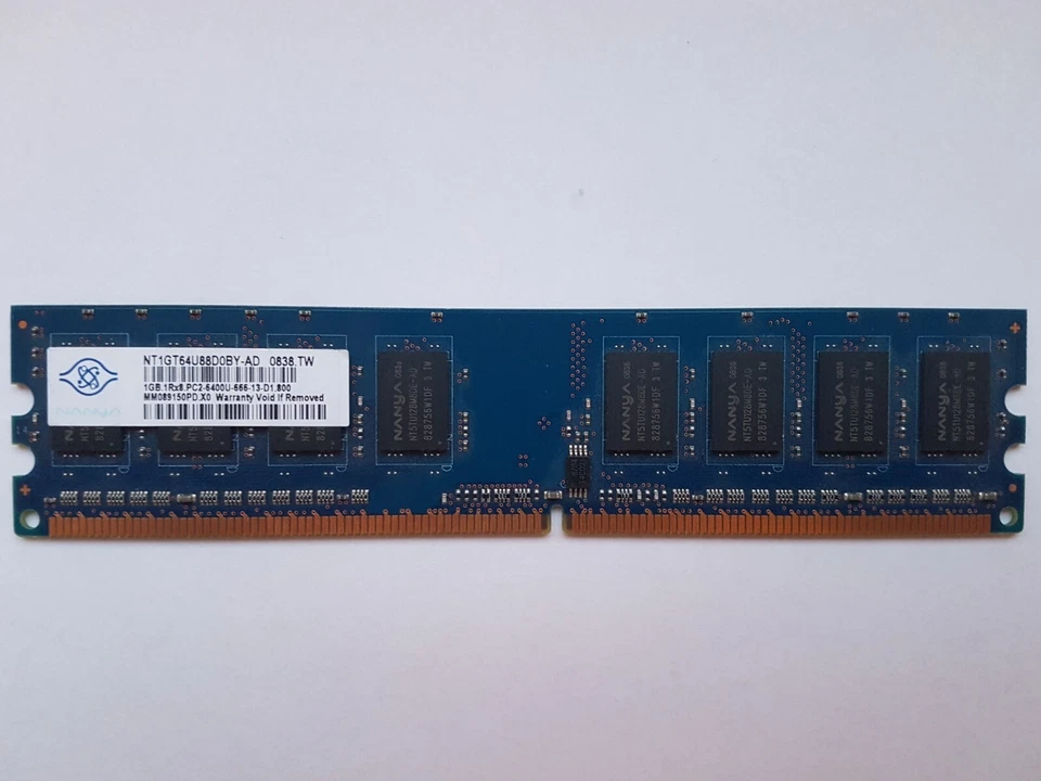 Nanya 1GB NT1GT64U88D0BY-AD PC2-6400U DDR2-800MHz RAM - Bild 1 von 1