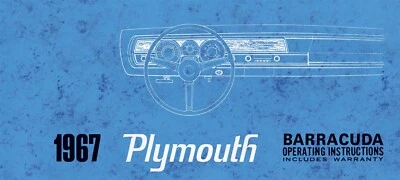 Plymouth Barracuda 1967 manual del propietario - color Foto 1 de 4