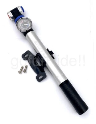 Mini bomba manual para bicicleta Beto 120 PSI, calibre 1,5", plateada - 2 etapas Foto 1 de 4