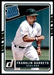 2017 Panini Chronicles Donruss Rated Rookies Franklin Barreto Oakland Athletics - Picture 1 of 2