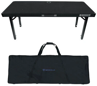 Mesa DJ Rockville RTBL4 Altura Ajustable Patas Plegables + Bolsa de Transporte 20" x 60" Foto 1 de 4
