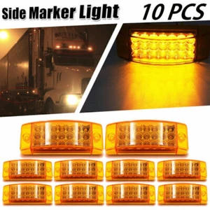 10X 12V 2"x 6" 21 LED Sealed Side Marker Clearance Light Trailer Truck- Amber - Picture 1 of 8