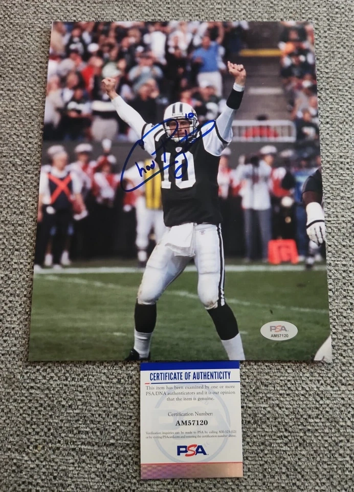 FOTO 8X10 FIRMADA POR CHAD PENNINGTON DE LOS JETS DE NUEVA YORK AUTENTICADA PSA/ADN #AM57120 Foto 1 de 1