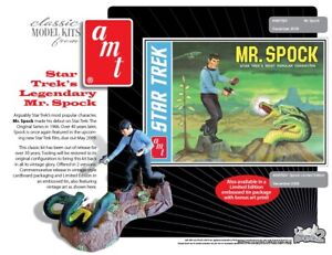 AMT 625 Star Trek Mr. Spock Figure & 3-Headed Serpent Diorama Plastic Model Kit