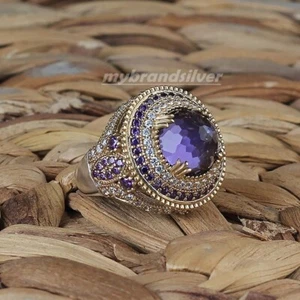 925 Sterling Silver Jewelry Zircon Stone Women Ring Size 5-11 - Picture 1 of 3