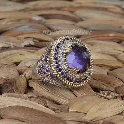 925 Sterling Silver Jewelry Zircon Stone Women Ring Size 5-11 - Image 1 of 3