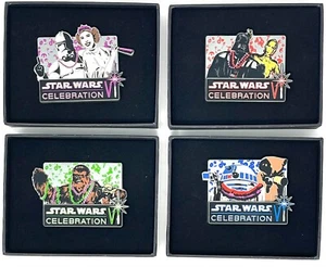 Star Wars Celebration VI 2012 Edizione Limitata di 200 Spille Disney Set di 4 - Foto 1 di 4