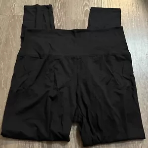 Womens Leggings Black Size 2XL Mid Rise Athletic Gym Wear Casual - Picture 1 of 5