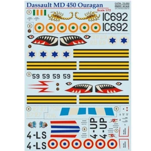 Decal Flugzeug 1:72 Dassault MD 450 Ouragan Waterslide Decals Print Scale 72-262 - Bild 1 von 24