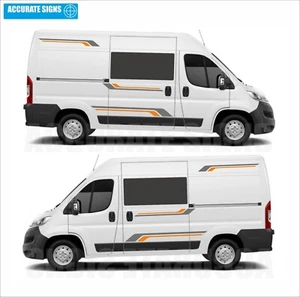 Autocaravana pegatinas a rayas laterales furgoneta cámper gráficos para relé Ducato kit boxer 5 - Imagen 1 de 5