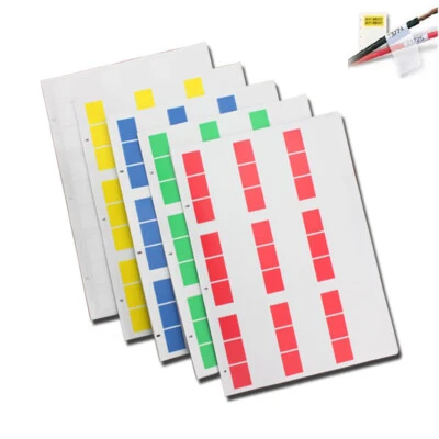 Cable Wrapping Tags Stickers Marker Organizer A4 Size Printable 10 Sheets Labels - Image 1 of 4