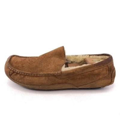 UGG Ascot Indoor Outdoor Moccasin Slippers Mens Size 12 EUR 45.5 Brown Leather - Image 1 of 4