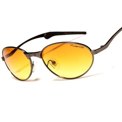 Очки солнцезащитные мужские водительские желтые высокой четкости (HD) темно-серые овальные - Изображение 1 из 2