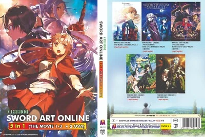 Sword Art Online (3 Movie + 2 OVA) Collection~ All Region ~ English Dubbed ~ DVD - Image 1 of 4